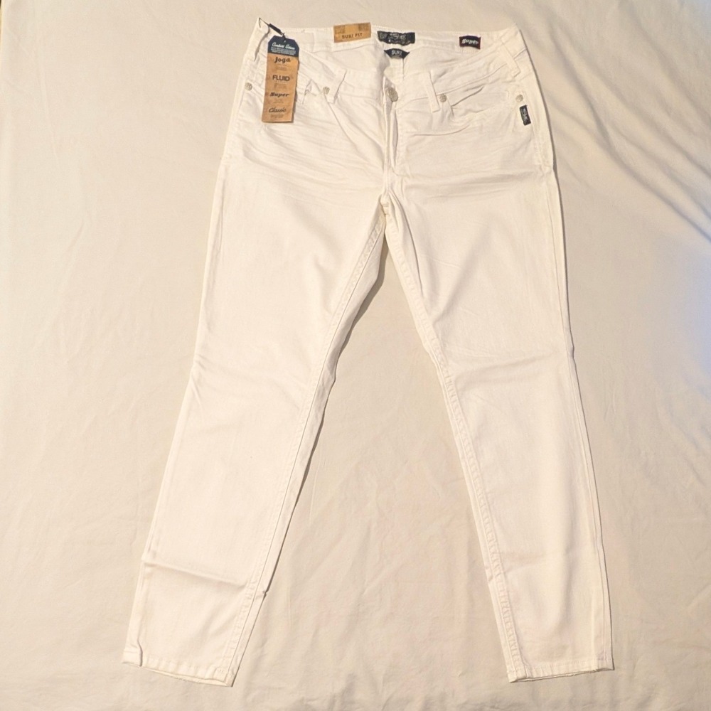 Silver Jeans Co Suki Mid Super Skinny White Joga Jeans W93006SSWWHT Womens 18/31